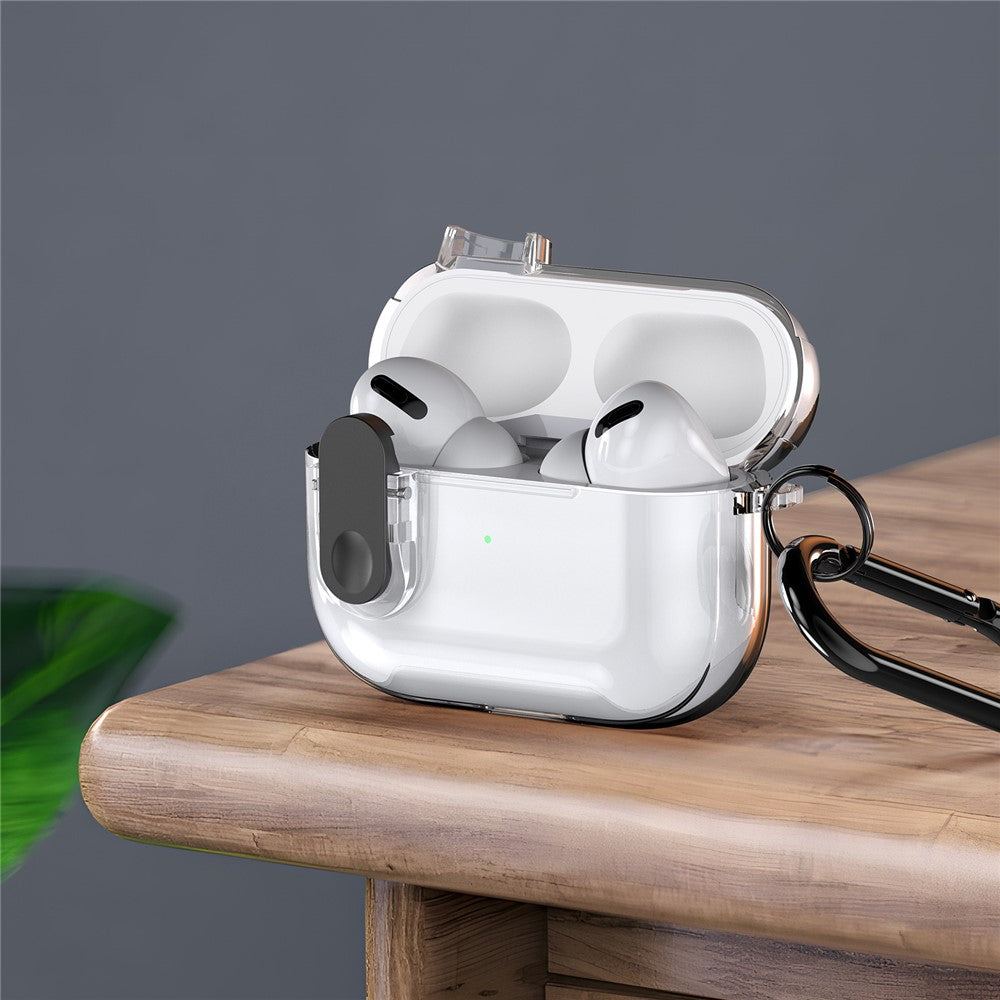 DUX DUCIS Compatible With  AirPods 5 / 4 Earphone Case  PECL Series PC+TPU Bluetooth-compatible Earphone Cover with Hook - Grey