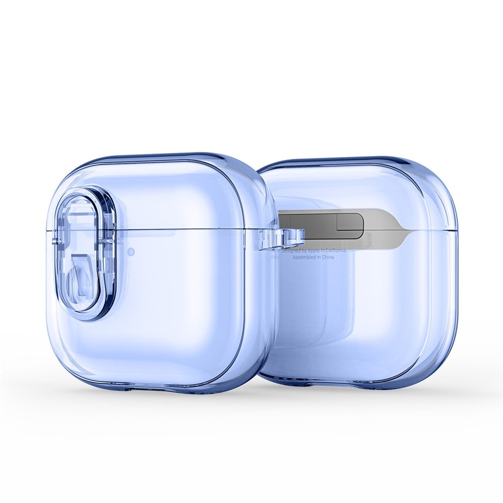 DUX DUCIS Compatible With  AirPods 5 / 4 Earphone Case  PECL Series PC+TPU Bluetooth-compatible Earphone Cover with Hook - Blue