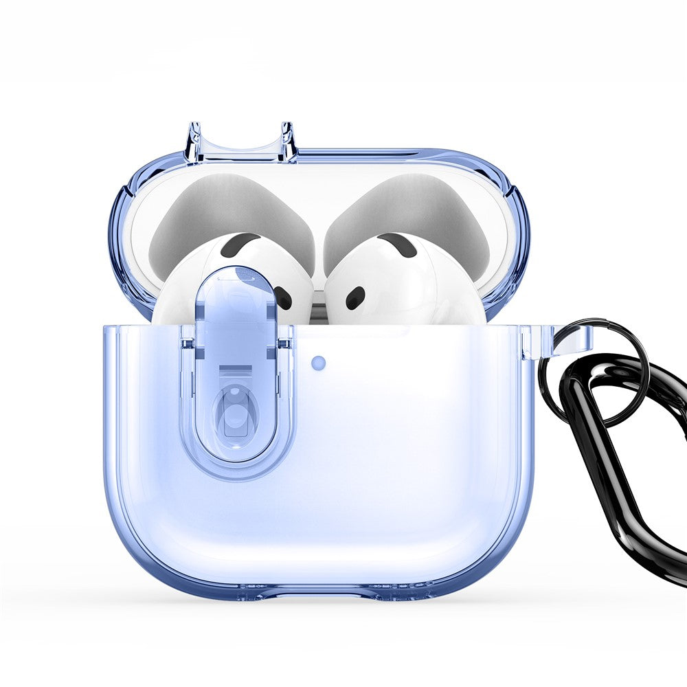 DUX DUCIS Compatible With  AirPods 5 / 4 Earphone Case  PECL Series PC+TPU Bluetooth-compatible Earphone Cover with Hook - Blue