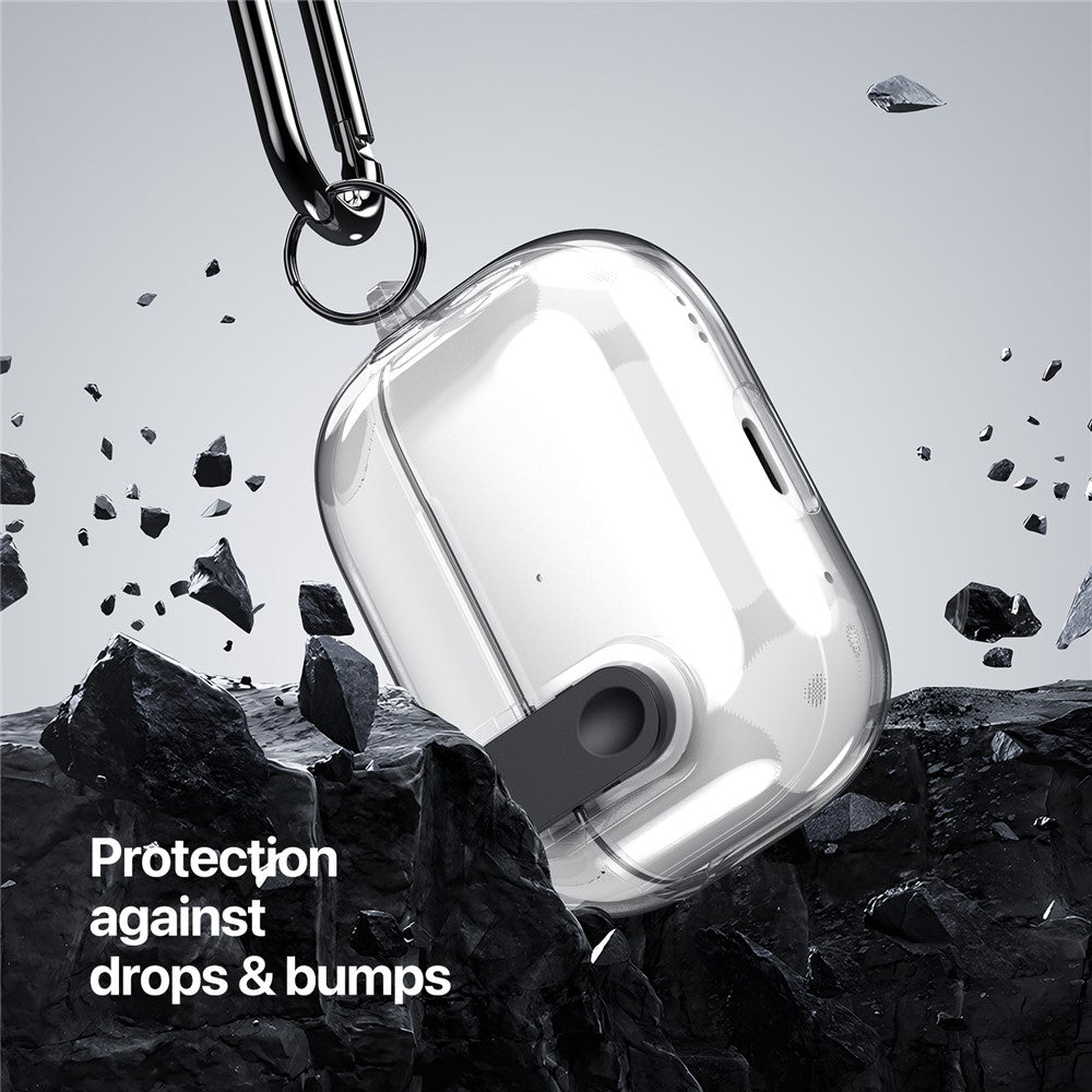 DUX DUCIS Compatible With  AirPods 5 / 4 Earphone Case  PECL Series PC+TPU Bluetooth-compatible Earphone Cover with Hook - Blue