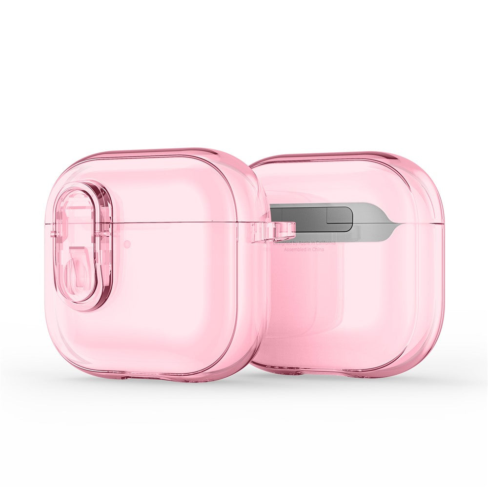 DUX DUCIS Compatible With  AirPods 5 / 4 Earphone Case  PECL Series PC+TPU Bluetooth-compatible Earphone Cover with Hook - Pink
