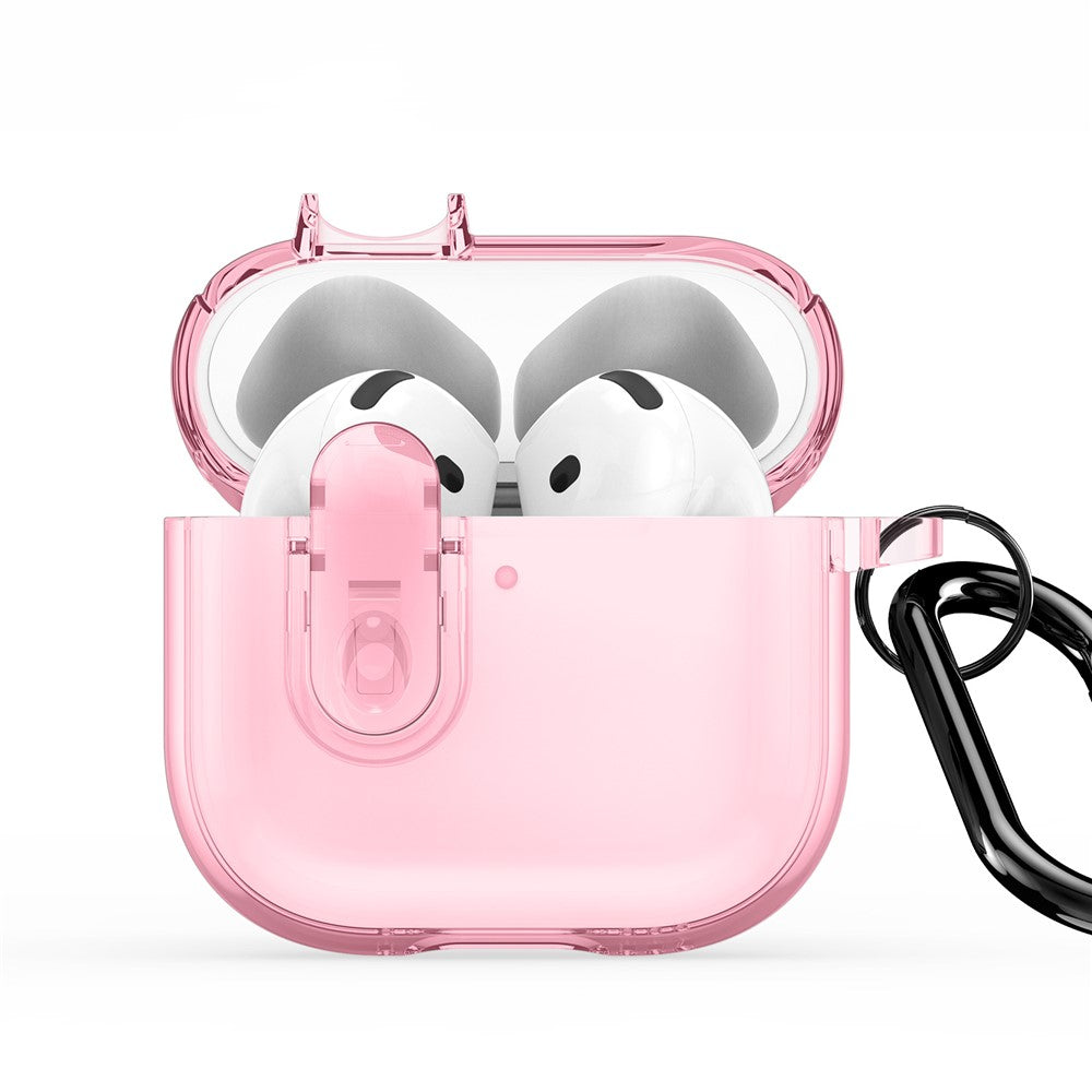 DUX DUCIS Compatible With  AirPods 5 / 4 Earphone Case  PECL Series PC+TPU Bluetooth-compatible Earphone Cover with Hook - Pink