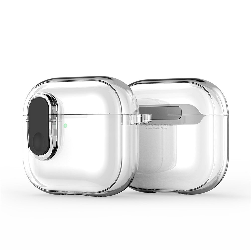 DUX DUCIS Compatible With  AirPods 5 / 4 Earphone Case  PECL Series PC+TPU Bluetooth-compatible Earphone Cover with Hook - Clear Black