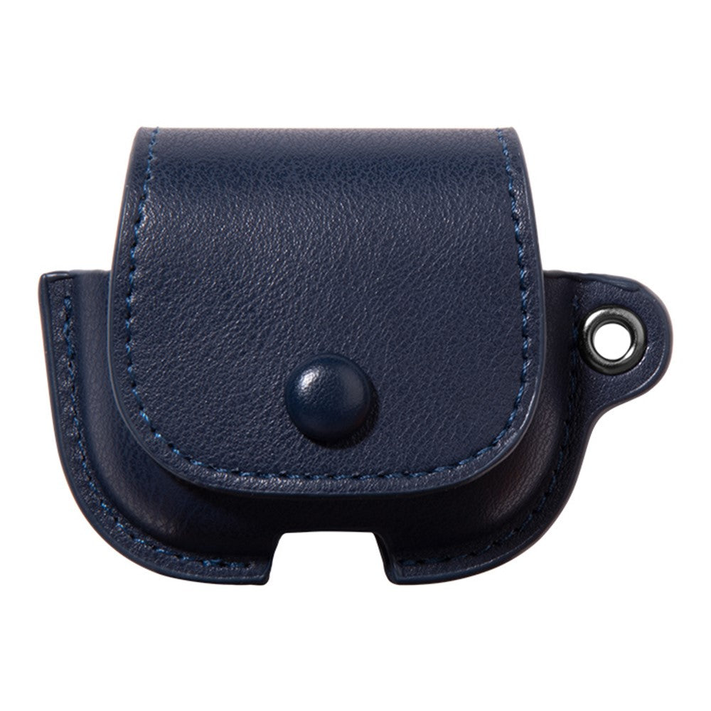 Compatible With  AirPods 5 / 4 Charging Case Cover Backpack Style Leather+PC Earbuds Protective Case - Blue