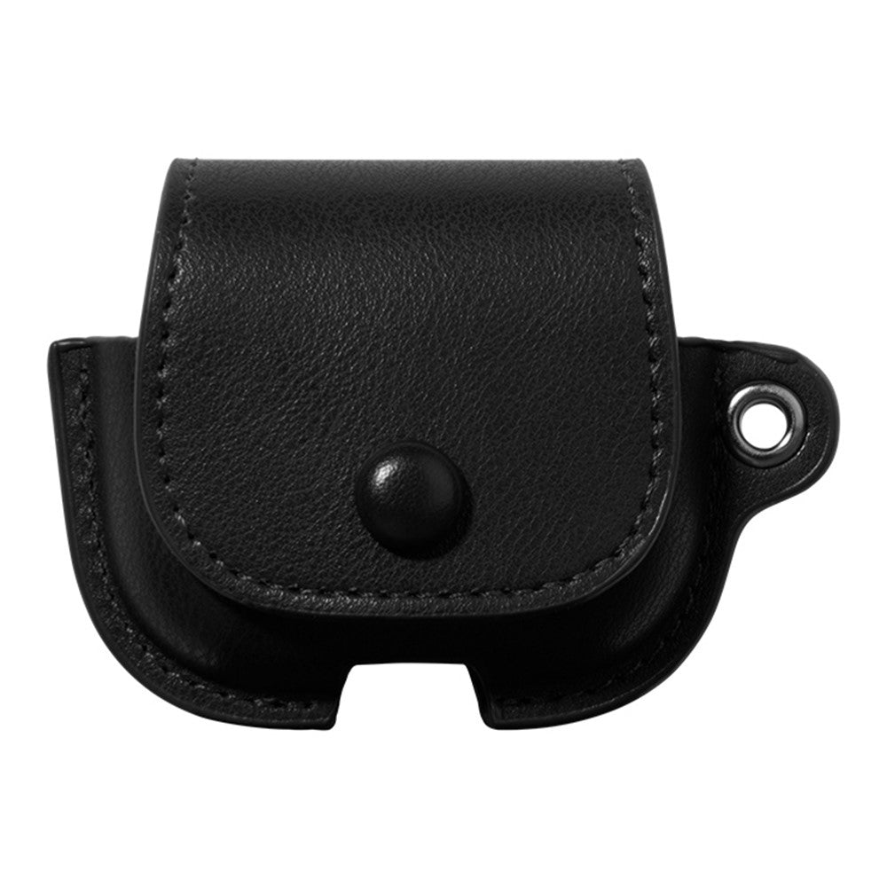 Compatible With  AirPods 5 / 4 Charging Case Cover Backpack Style Leather+PC Earbuds Protective Case - Black