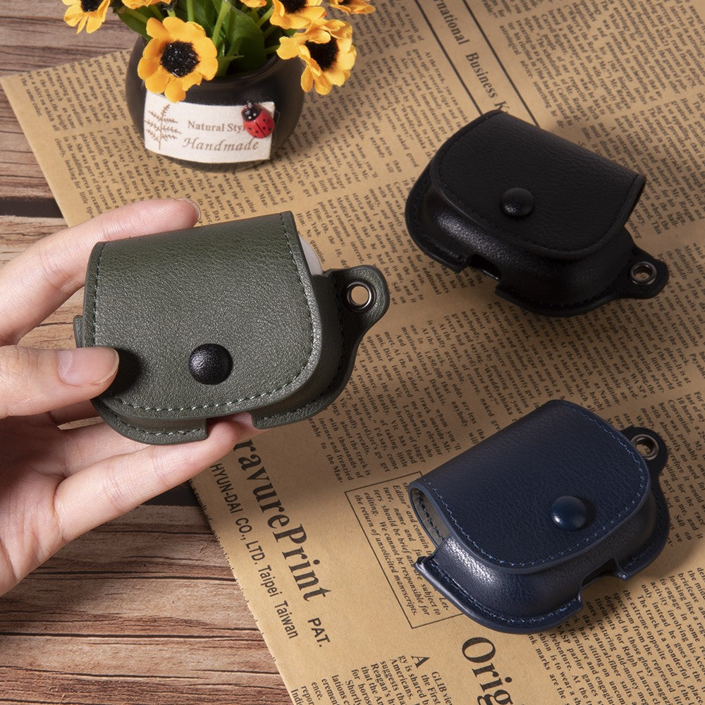 Compatible With  AirPods 5 / 4 Charging Case Cover Backpack Style Leather+PC Earbuds Protective Case - Green