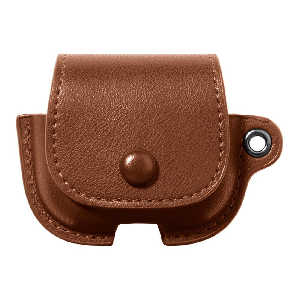 Compatible With  AirPods 5 / 4 Charging Case Cover Backpack Style Leather+PC Earbuds Protective Case - Brown