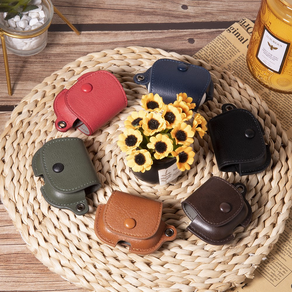 Compatible With  AirPods 5 / 4 Charging Case Cover Backpack Style Leather+PC Earbuds Protective Case - Brown