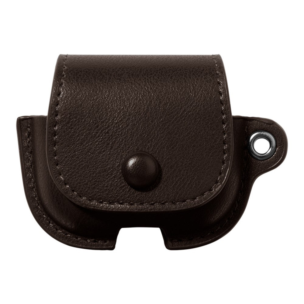 Compatible With  AirPods 5 / 4 Charging Case Cover Backpack Style Leather+PC Earbuds Protective Case - Dark Brown