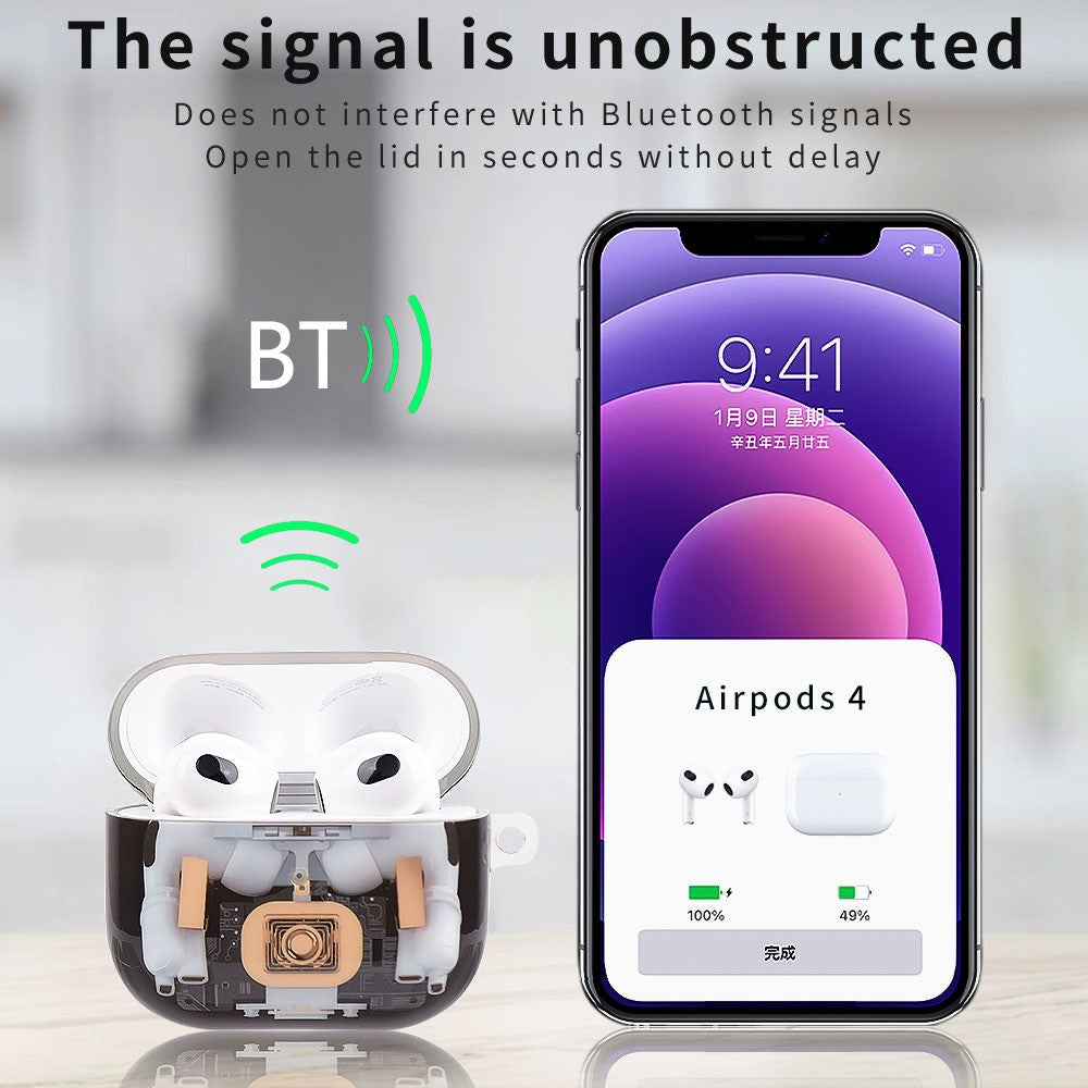 Compatible With  AirPods 5 / 4 Earphone Case Mechanical Structure TPU Drop-Proof Protective Cover