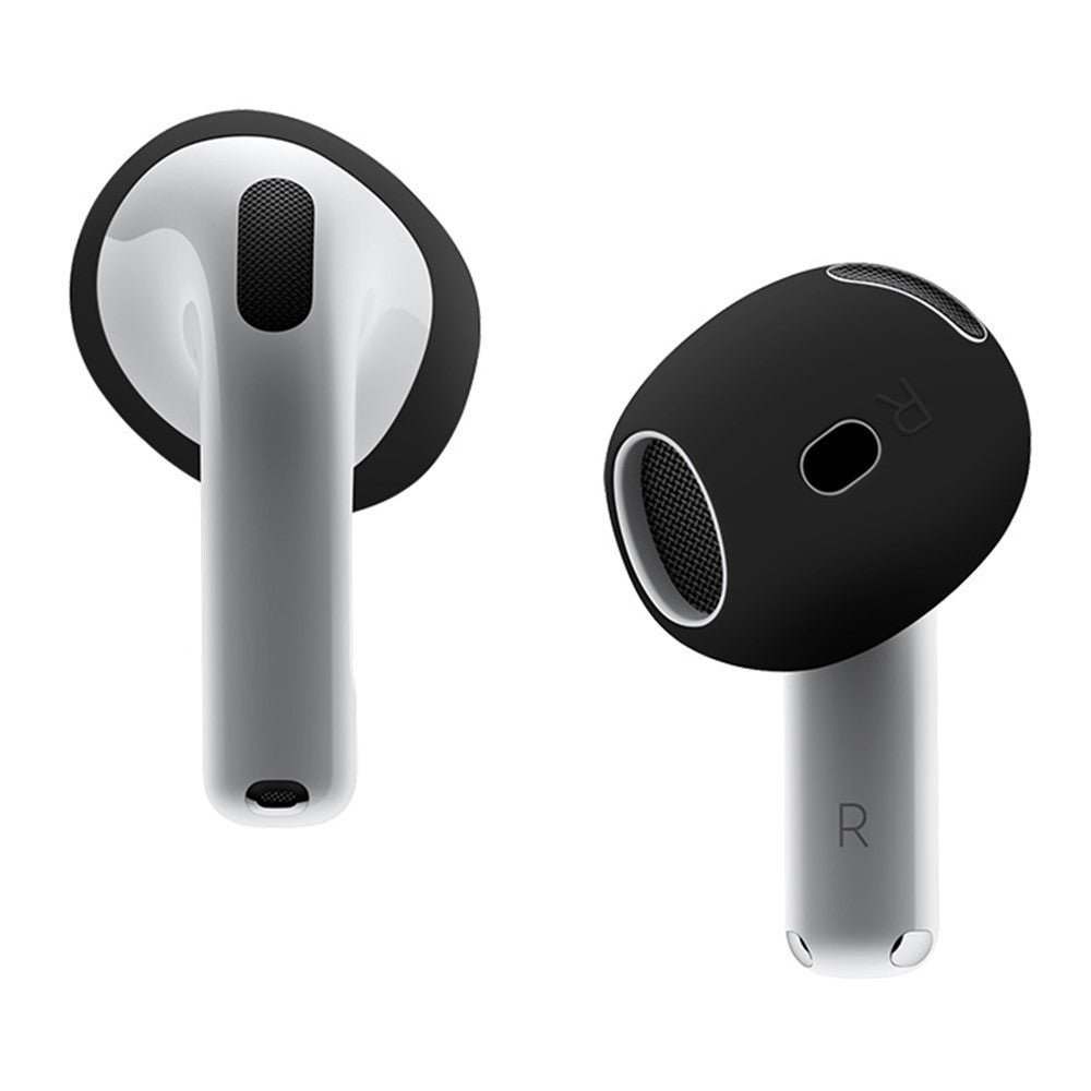 Compatible With  AirPods 5 / 4 Earbuds Anti-Slip Silicone Cover Bluetooth-compatible Earphones Earmuffs Ear Tips - Black