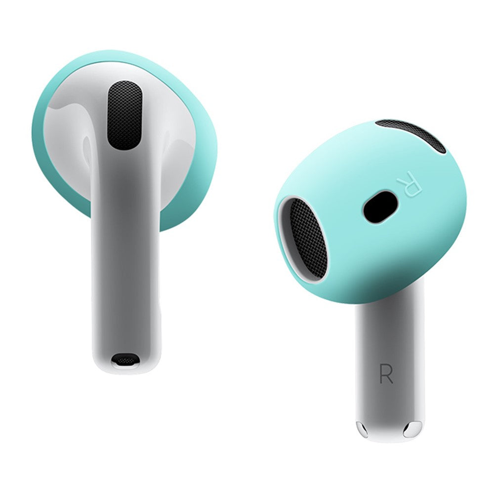 Compatible With  AirPods 5 / 4 Earbuds Anti-slip Silicone Cover Bluetooth-compatible Earphones Earmuffs Ear Tips - Mint Green
