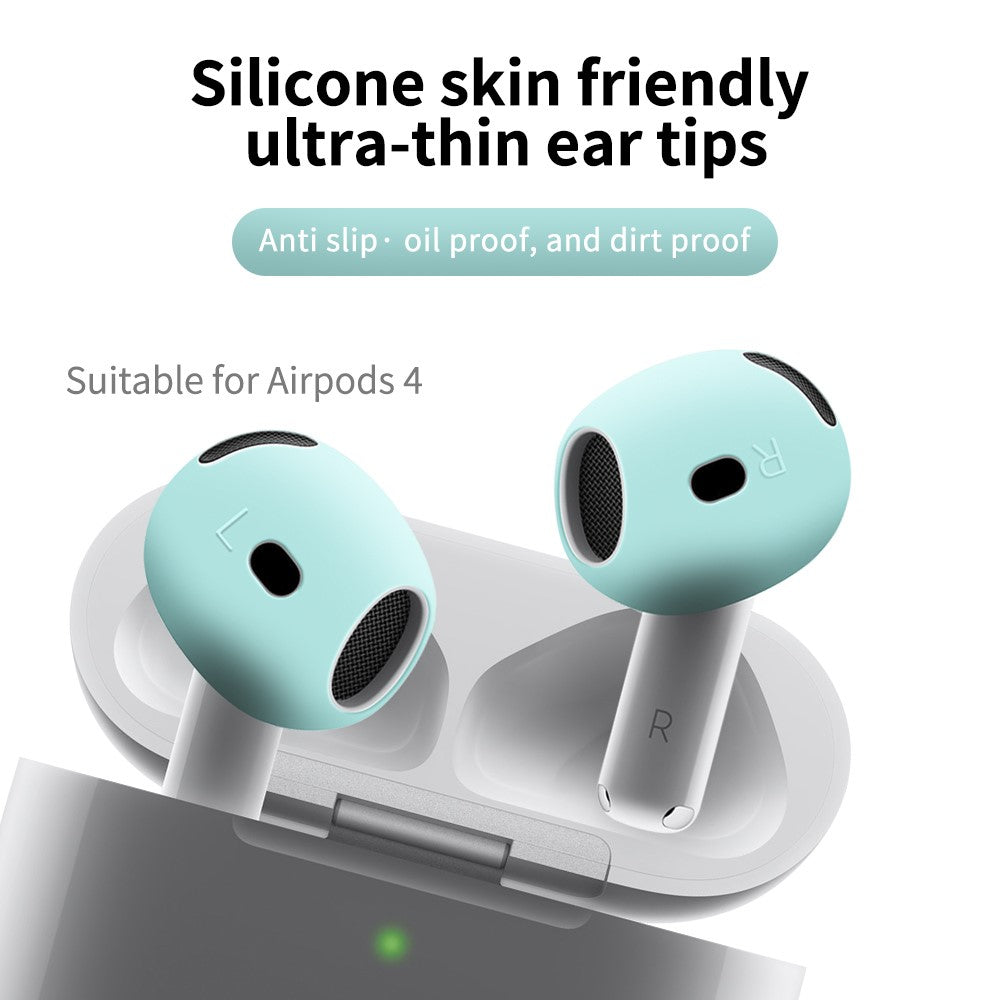 Compatible With  AirPods 5 / 4 Earbuds Anti-slip Silicone Cover Bluetooth-compatible Earphones Earmuffs Ear Tips - Mint Green