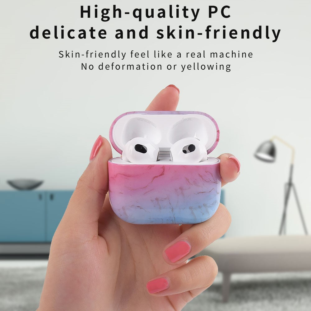 Compatible With  AirPods 5 / 4 Protective Case Marble Pattern Anti-Drop Hard PC Earphone Charging Box Cover - S09