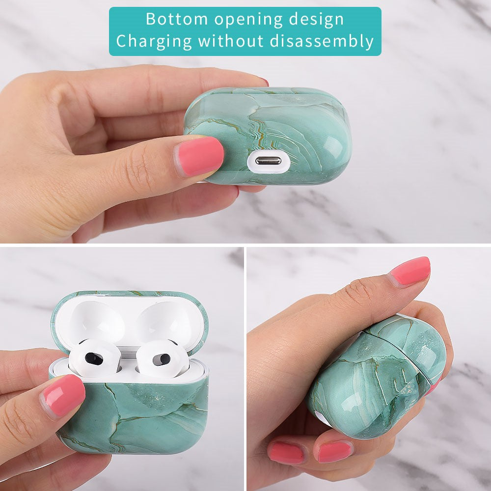 Compatible With  AirPods 5 / 4 Protective Case Marble Pattern Anti-Drop Hard PC Earphone Charging Box Cover - S05