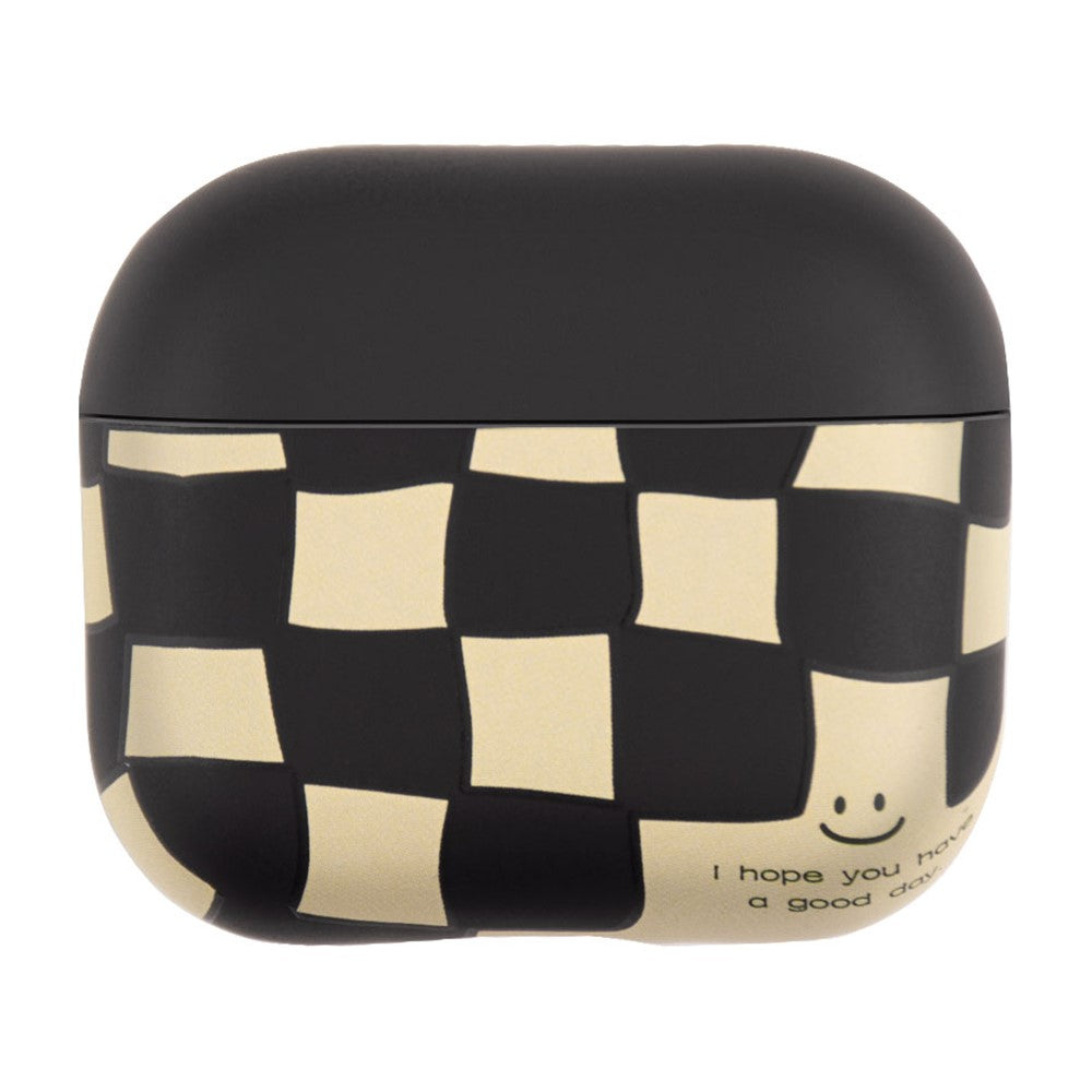Compatible With  AirPods 5 / 4 TPU Case Earphone Charging Box Water Transfer Printing Protective Cover - Checker