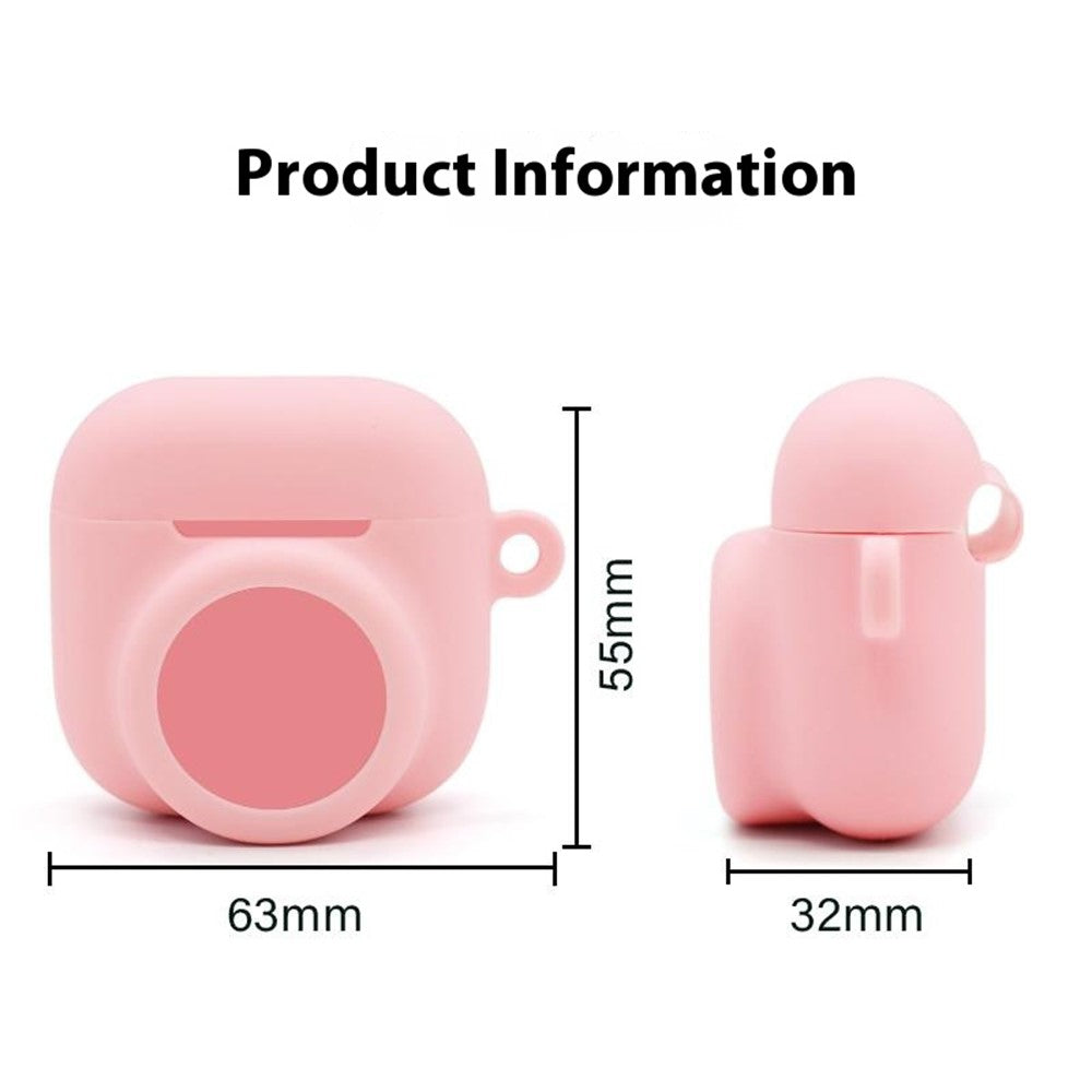 Silicone Case Combo Set Compatible With  AirPods 5 / 4 / AirTag Cover with 2Pcs Earphone Cap and Carabiner - Blackish Green