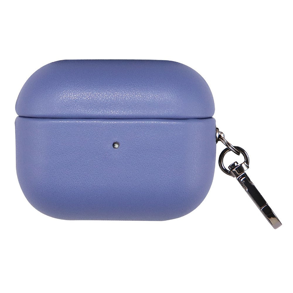 Compatible With  AirPods 5 / 4 Earphone Case Glossy PC + PU Leather Protective Cover with Hanging Buckle - Wisteria
