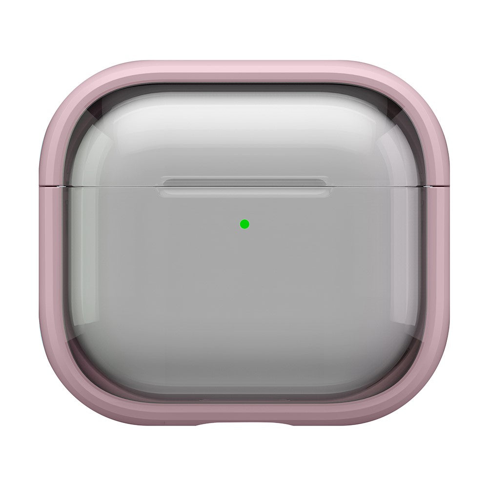 Compatible With  AirPods 5 / 4 Case PC+TPU Bluetooth-compatible Earbud Cover Phone Stand with Carabiner - Transparent Pink