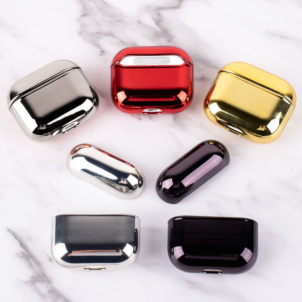 Compatible With  AirPods 5 / 4 PC Hard Case Electroplating Earphone Protective Cover - Gold