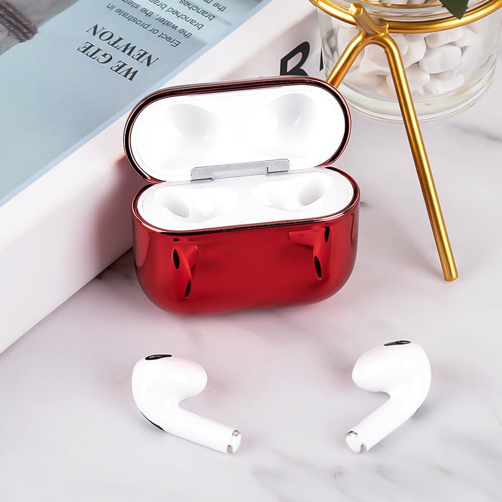 Compatible With  AirPods 5 / 4 PC Hard Case Electroplating Earphone Protective Cover - Silver