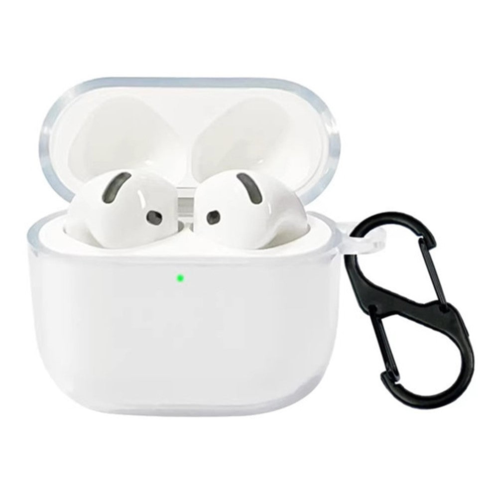 Compatible With  AirPods 5 / 4 Bluetooth-compatible Earbud Case Transparent TPU Cover with Anti-Lost Buckle