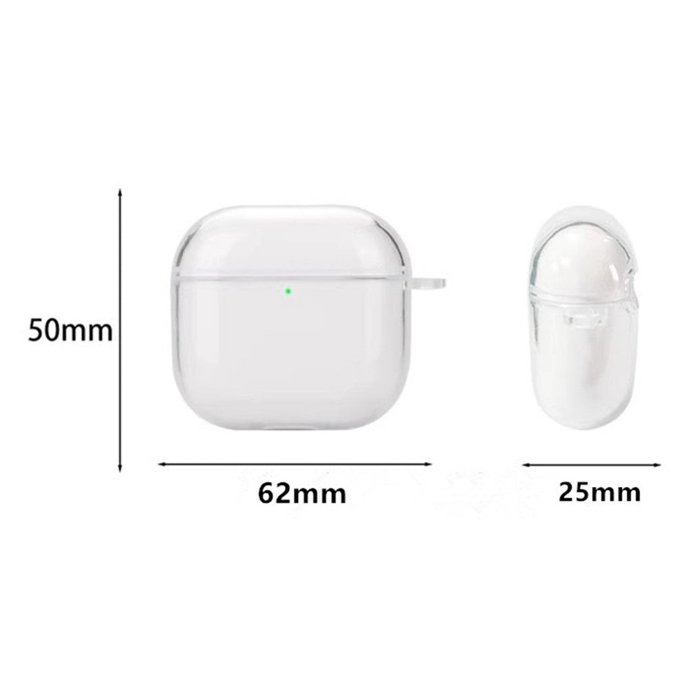 Compatible With  AirPods 5 / 4 Bluetooth-compatible Earbud Case Transparent TPU Cover with Anti-Lost Buckle