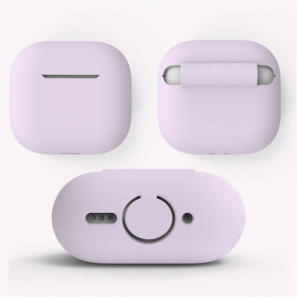 Compatible With  AirPods 5 / 4 Earphones 5 in 1 Protective Case + Anti Lost Rope + Storage Case + Brush + Watch Band Earbud Holder - Black