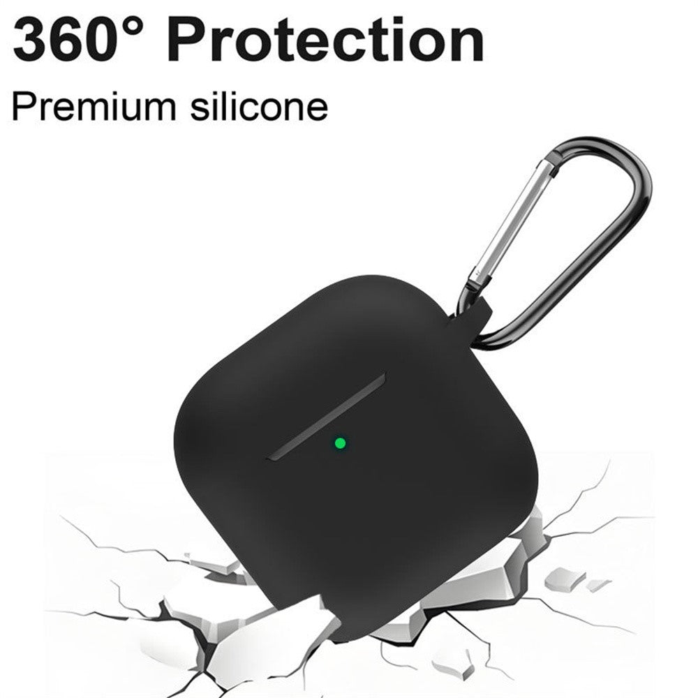 Compatible With  AirPods 5 / 4 Silicone Case 3 in 1 Protective Cover Set with Strap + Keychain - Light Purple