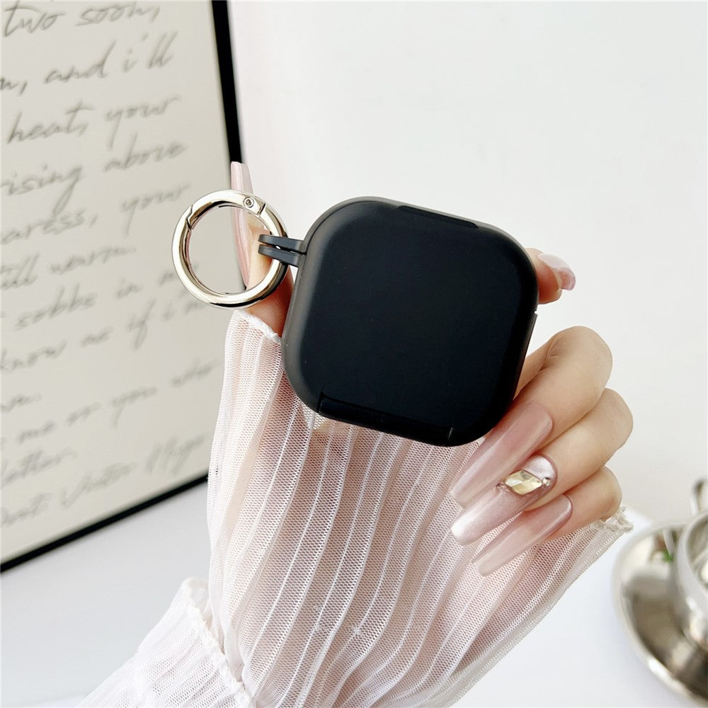 Compatible With  AirPods 5 / 4 Protective Case PC + TPU TWS Earphone Charging Case Cover with Hook - Black