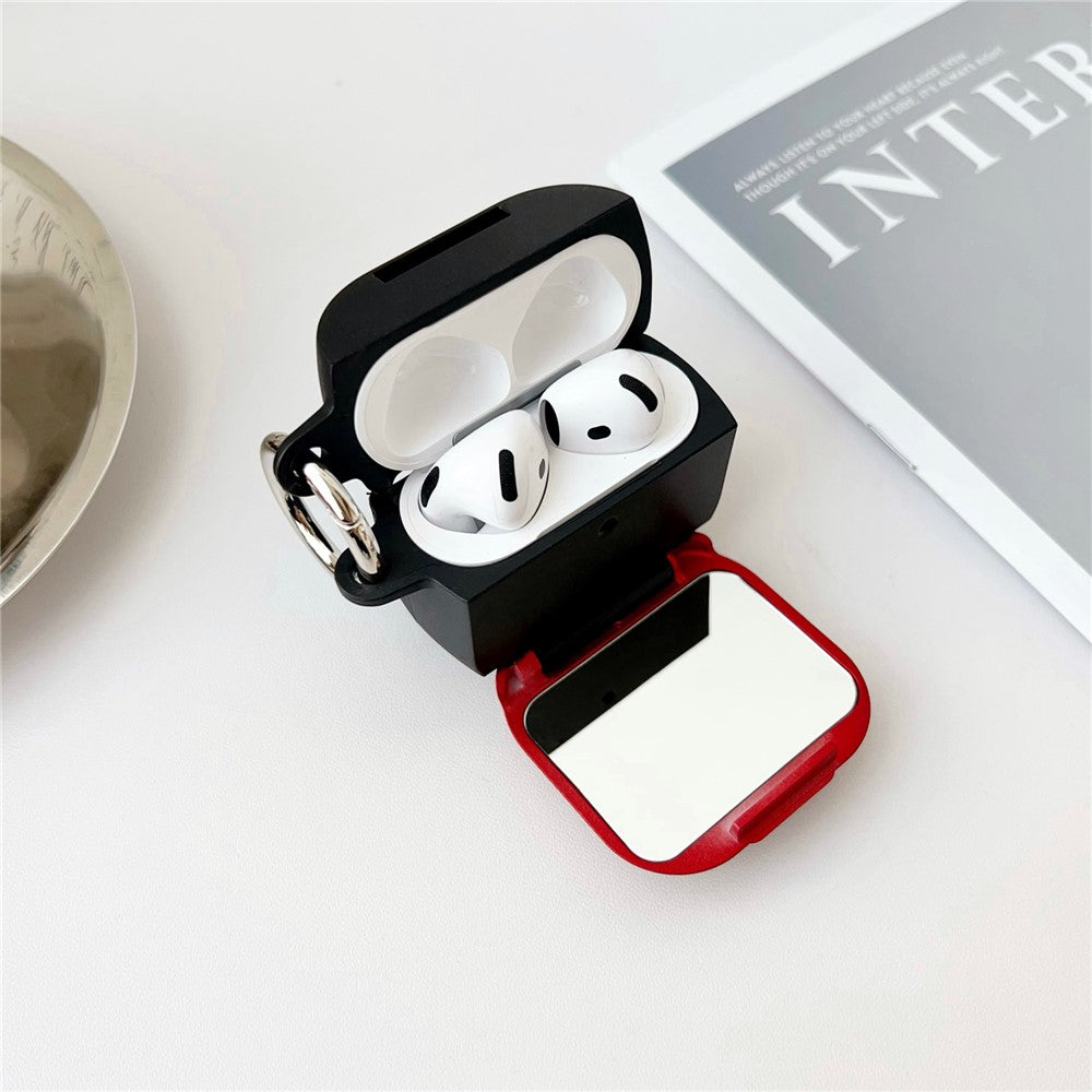Compatible With  AirPods 5 / 4 Protective Case PC + TPU TWS Earphone Charging Case Cover with Hook - Black