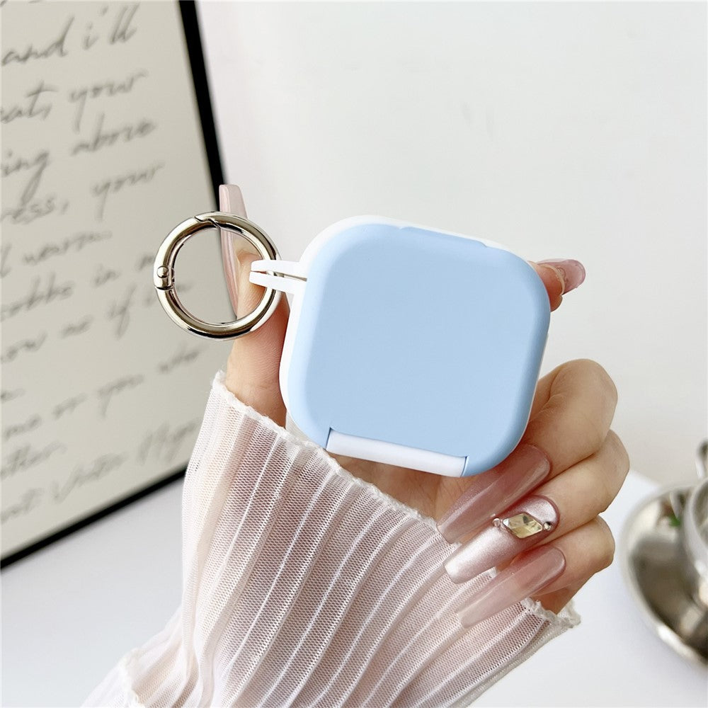 Compatible With  AirPods 5 / 4 Protective Case PC + TPU TWS Earphone Charging Case Cover with Hook - Blue