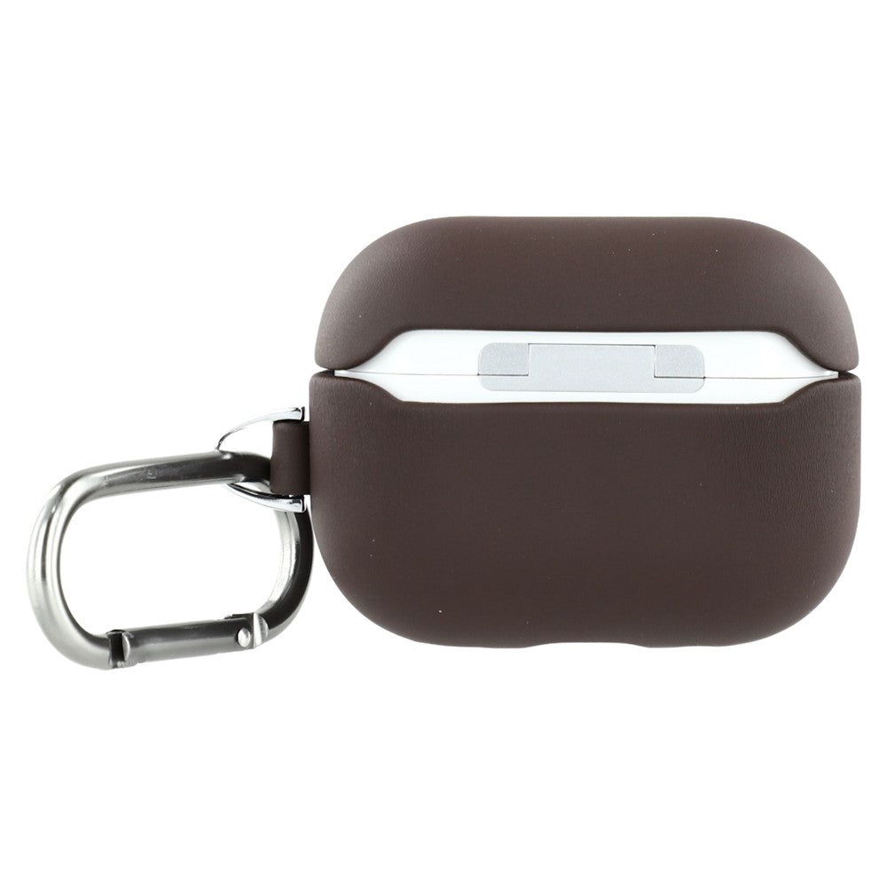 X-LEVEL Compatible With  AirPods 5 / 4 Silicone Case Wireless Earbuds Protective Cover Full Protection with Metal Hook - Brown