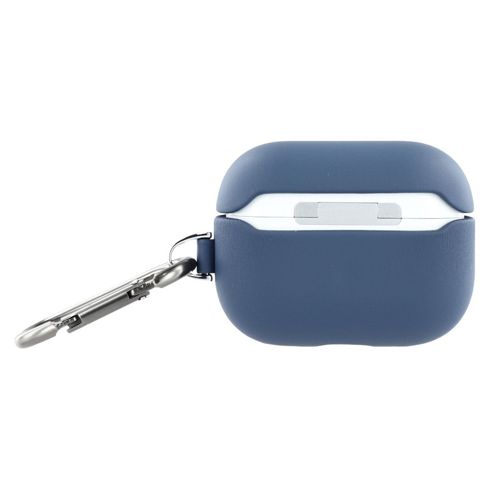 X-LEVEL Compatible With  AirPods 5 / 4 Silicone Case Wireless Earbuds Protective Cover Full Protection with Metal Hook - Blue