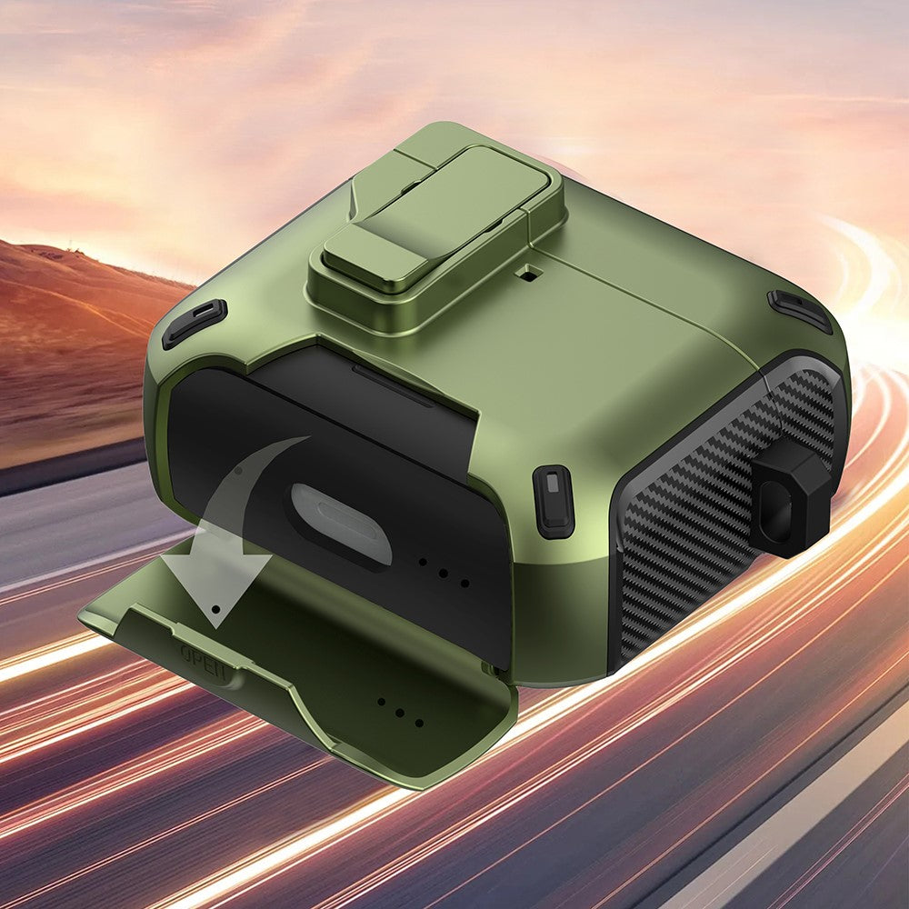 Compatible With  AirPods 5 / 4 Magnetic Case with Stand TPU + PC Earphone Cover with Switch and Carabiner - Dark Blue