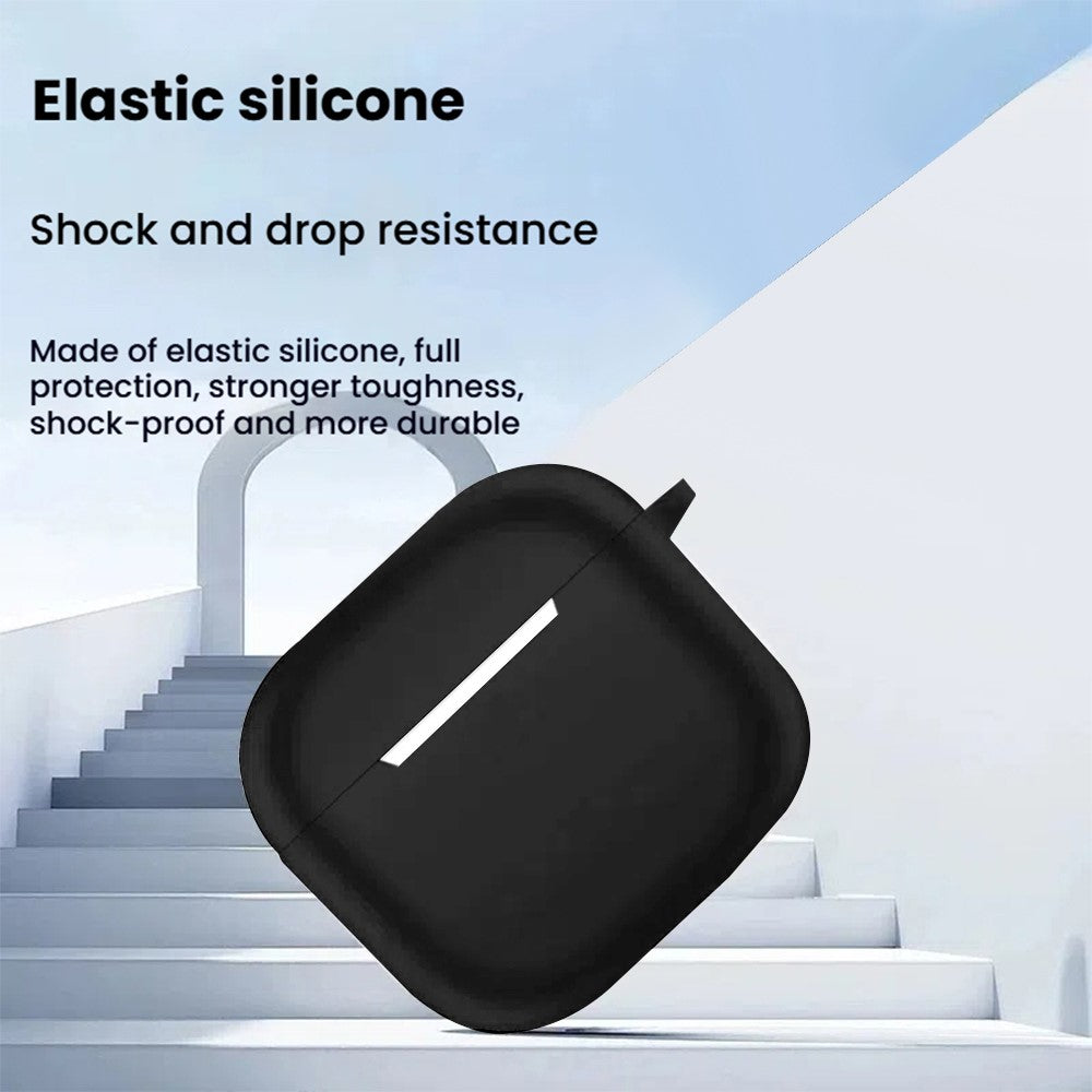 5Pcs  /  Set Compatible With  AirPods 5 / 4 Soft Silicone Case Kit with Keychain  /  Earphone Holder  /  Anti-lost Neck Strap  /  Storage Case - Dark Blue