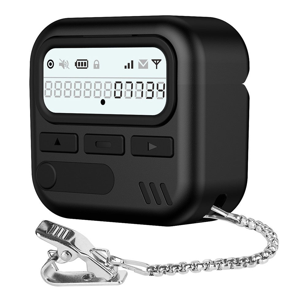 Compatible With  AirPods 5 / 4 Case Retro Design TPU + PC Wireless Earbuds Protective Cover with Lanyard - Black