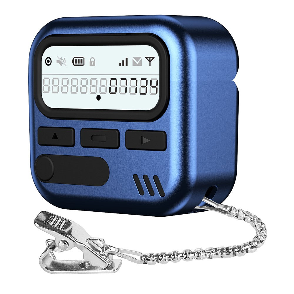 Compatible With  AirPods 5 / 4 Case Retro Design TPU + PC Wireless Earbuds Protective Cover with Lanyard - Blue