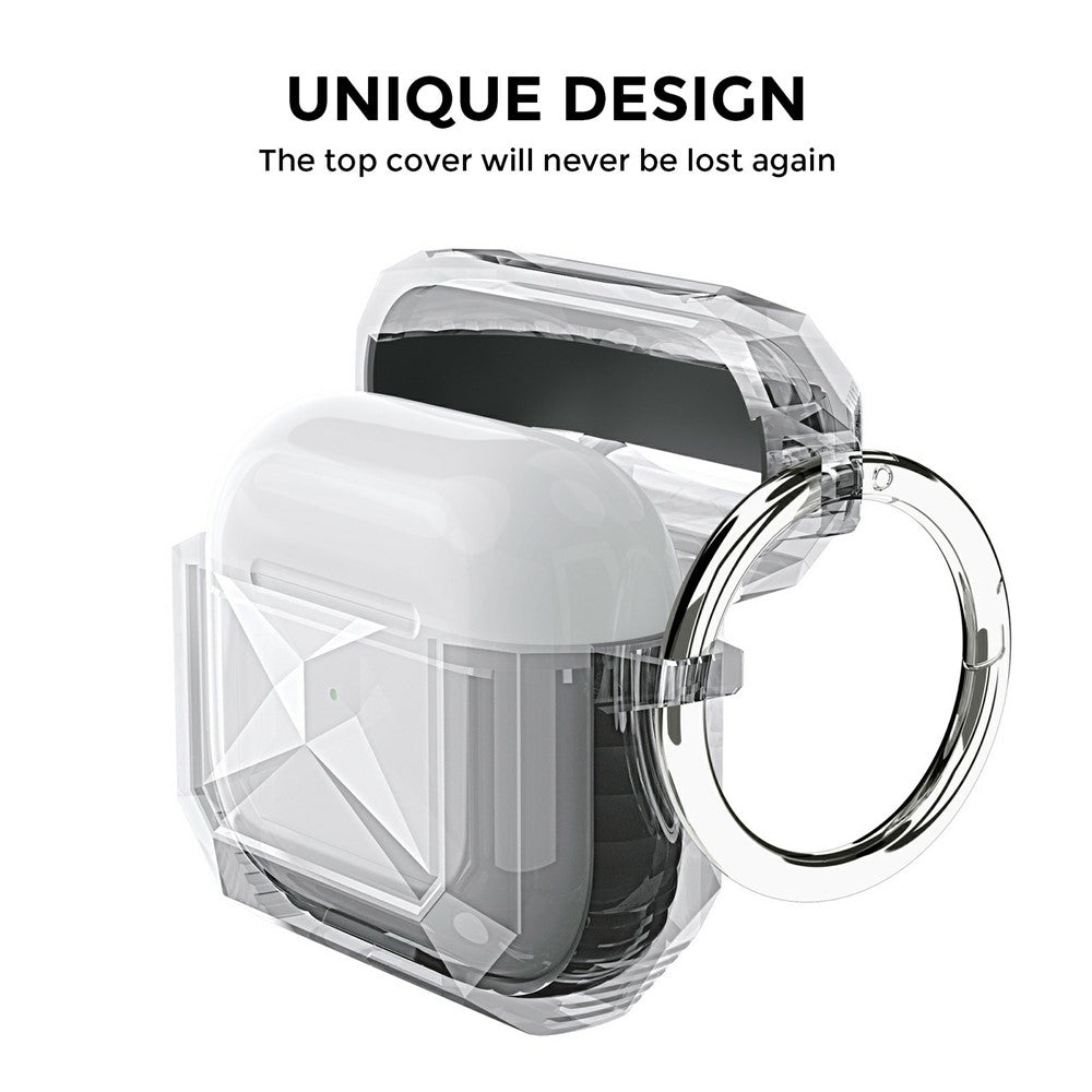 AHASTYLE WG165 Compatible With  AirPods 5 / 4 Case Dual Color TPU Earphone Cover with Carabiner - Red
