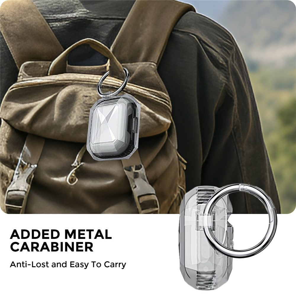AHASTYLE WG165 Compatible With  AirPods 5 / 4 Case Dual Color TPU Earphone Cover with Carabiner - Green