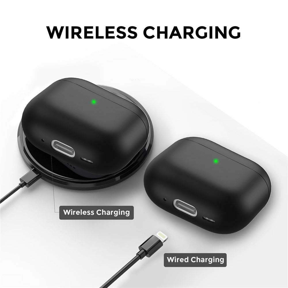 AHASTYLE WG172 Compatible With  AirPods 5 / 4 Silicone Case Earphone Anti-drop Protective Cover - Black