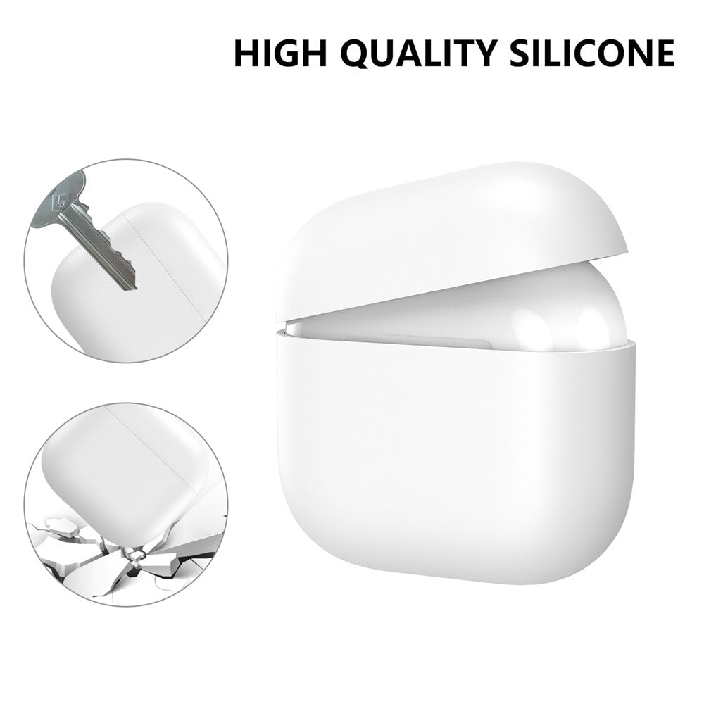 AHASTYLE WG172 Compatible With  AirPods 5 / 4 Silicone Case Earphone Anti-drop Protective Cover - White