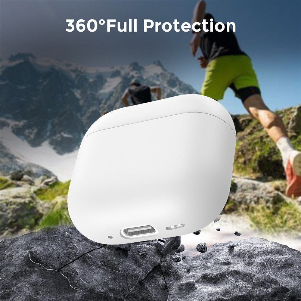 AHASTYLE WG172 Compatible With  AirPods 5 / 4 Silicone Case Earphone Anti-drop Protective Cover - White