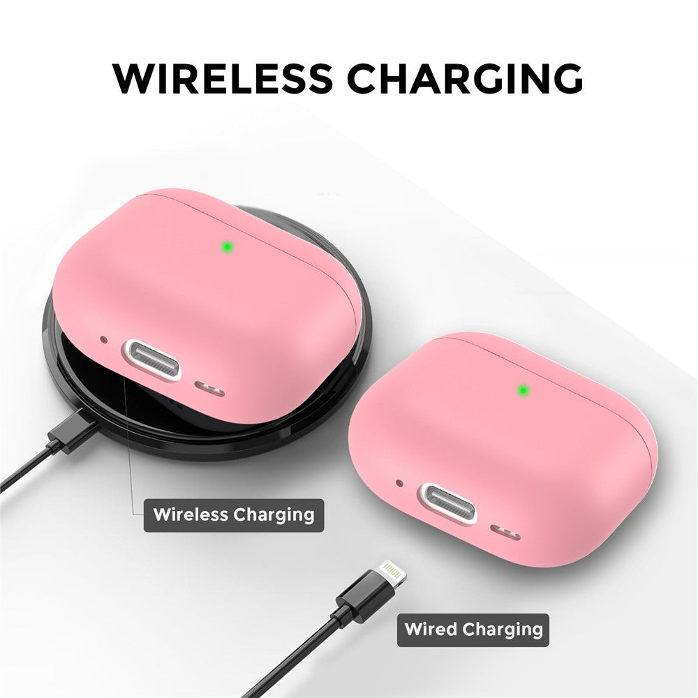 AHASTYLE WG172 Compatible With  AirPods 5 / 4 Silicone Case Earphone Anti-drop Protective Cover - Pink