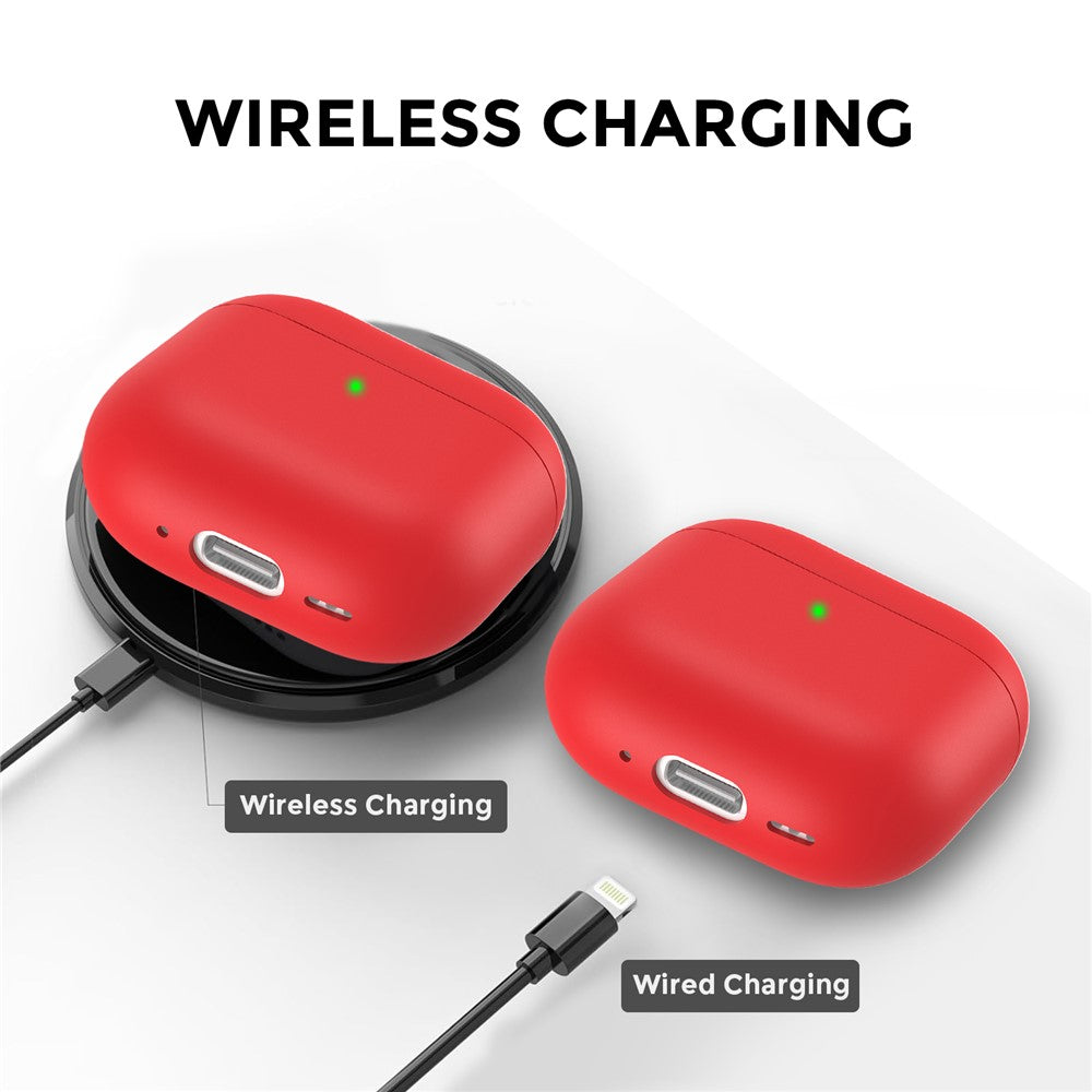AHASTYLE WG172 Compatible With  AirPods 5 / 4 Silicone Case Earphone Anti-drop Protective Cover - Red
