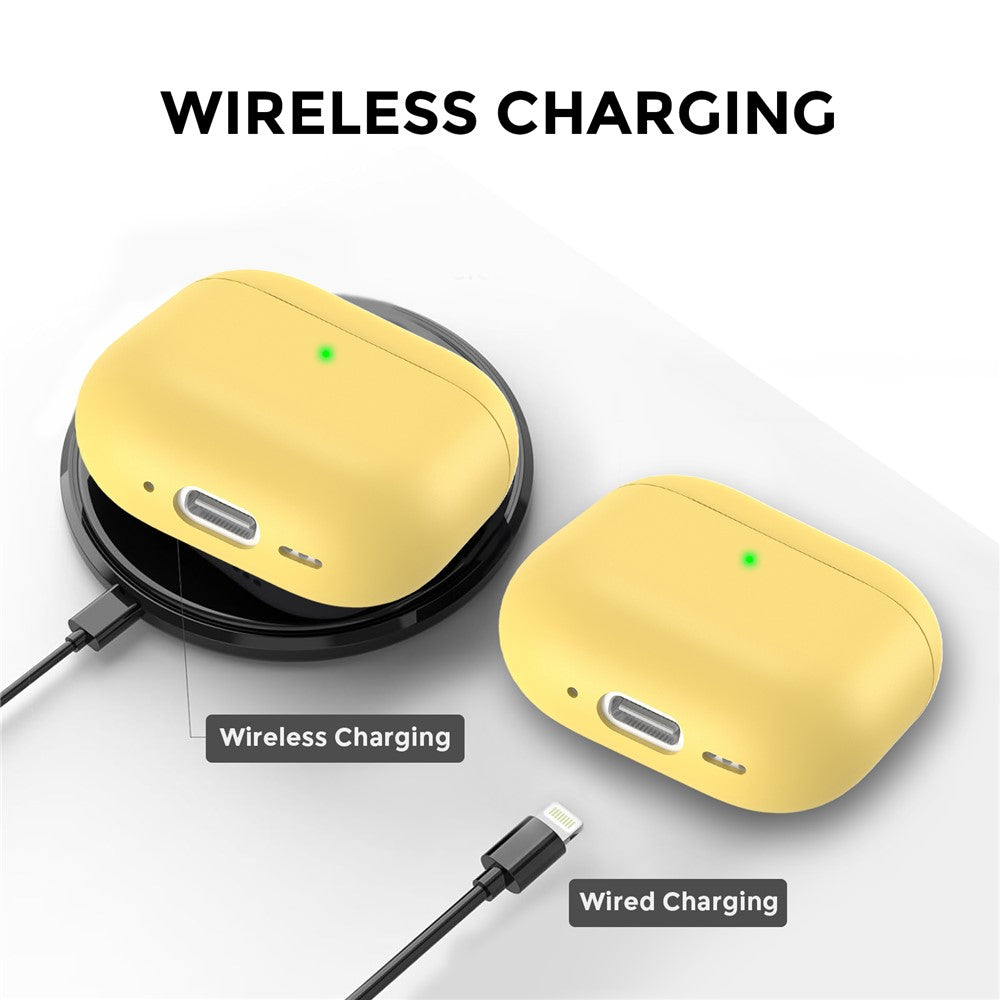 AHASTYLE WG172 Compatible With  AirPods 5 / 4 Silicone Case Earphone Anti-drop Protective Cover - Yellow