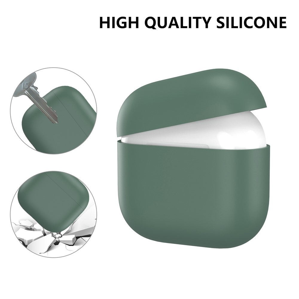 AHASTYLE WG172 Compatible With  AirPods 5 / 4 Silicone Case Earphone Anti-drop Protective Cover - Green