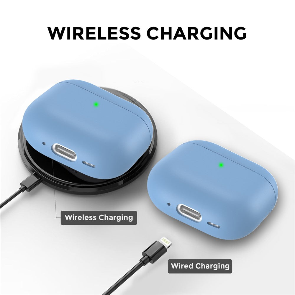 AHASTYLE WG172 Compatible With  AirPods 5 / 4 Silicone Case Earphone Anti-drop Protective Cover - Sky Blue