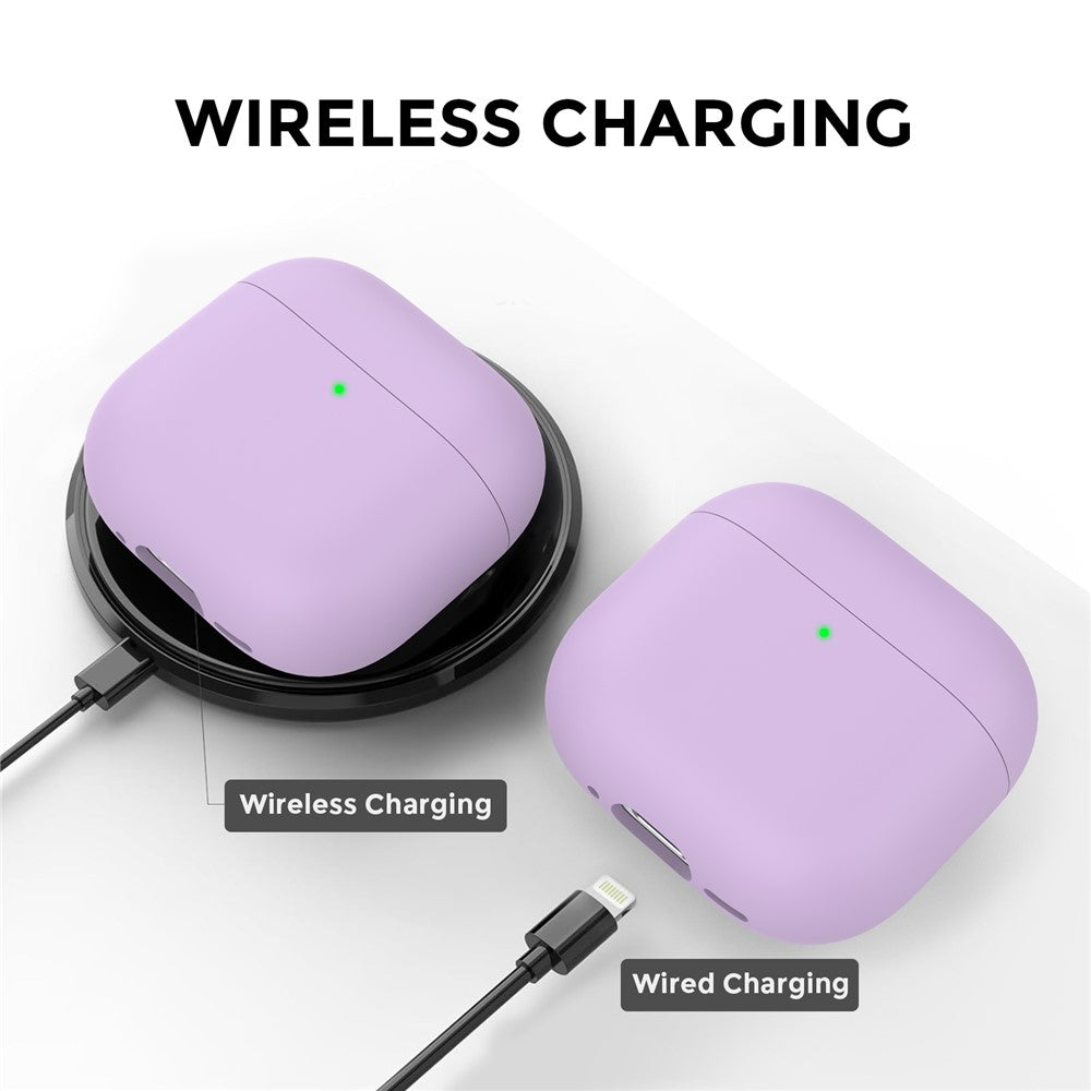 AHASTYLE WG172 Compatible With  AirPods 5 / 4 Silicone Case Earphone Anti-drop Protective Cover - Purple