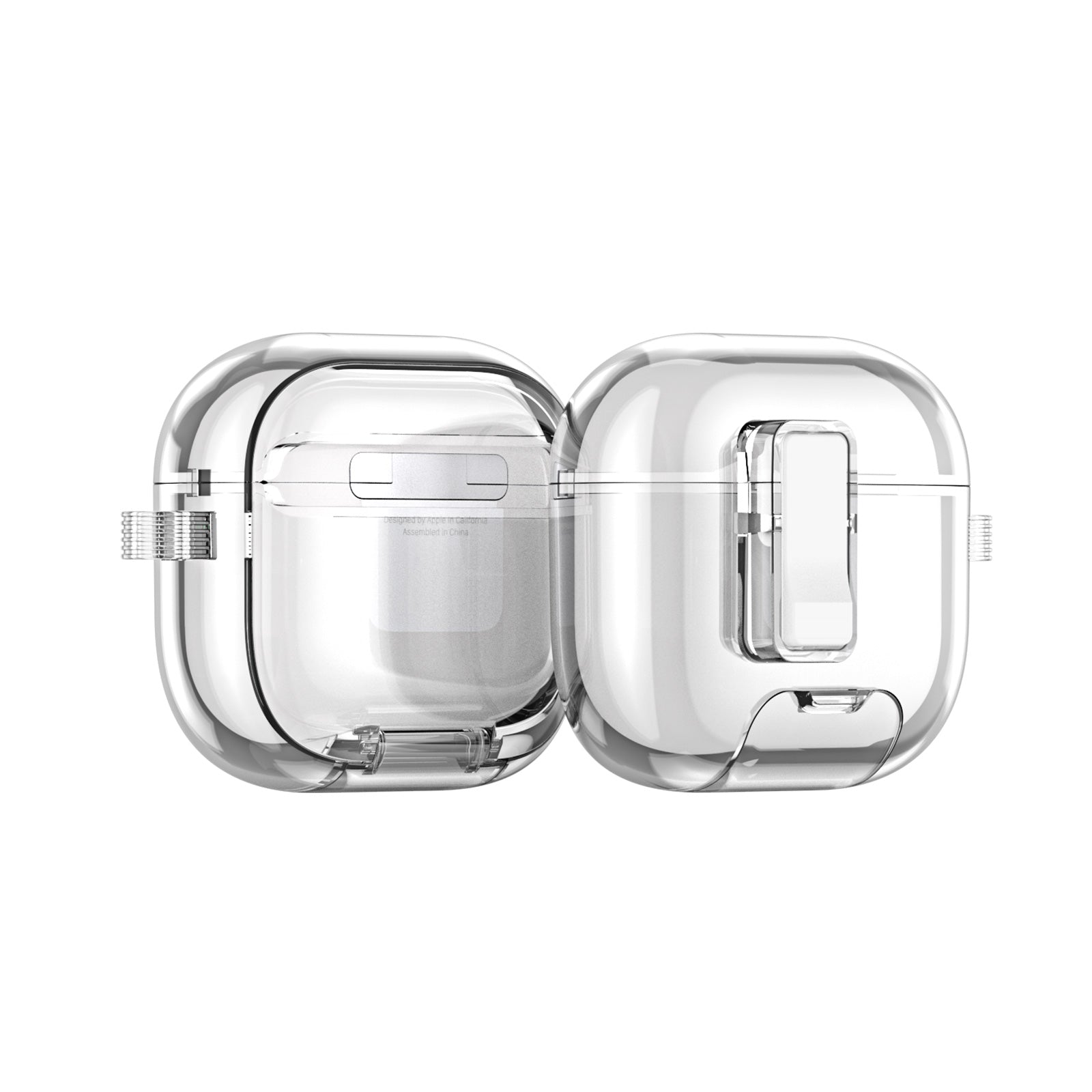 DUX DUCIS Compatible With  AirPods 5 / 4 Earphone Case  PECR Series PC+TPU Cover with Phone Holder and Hook - Transparent